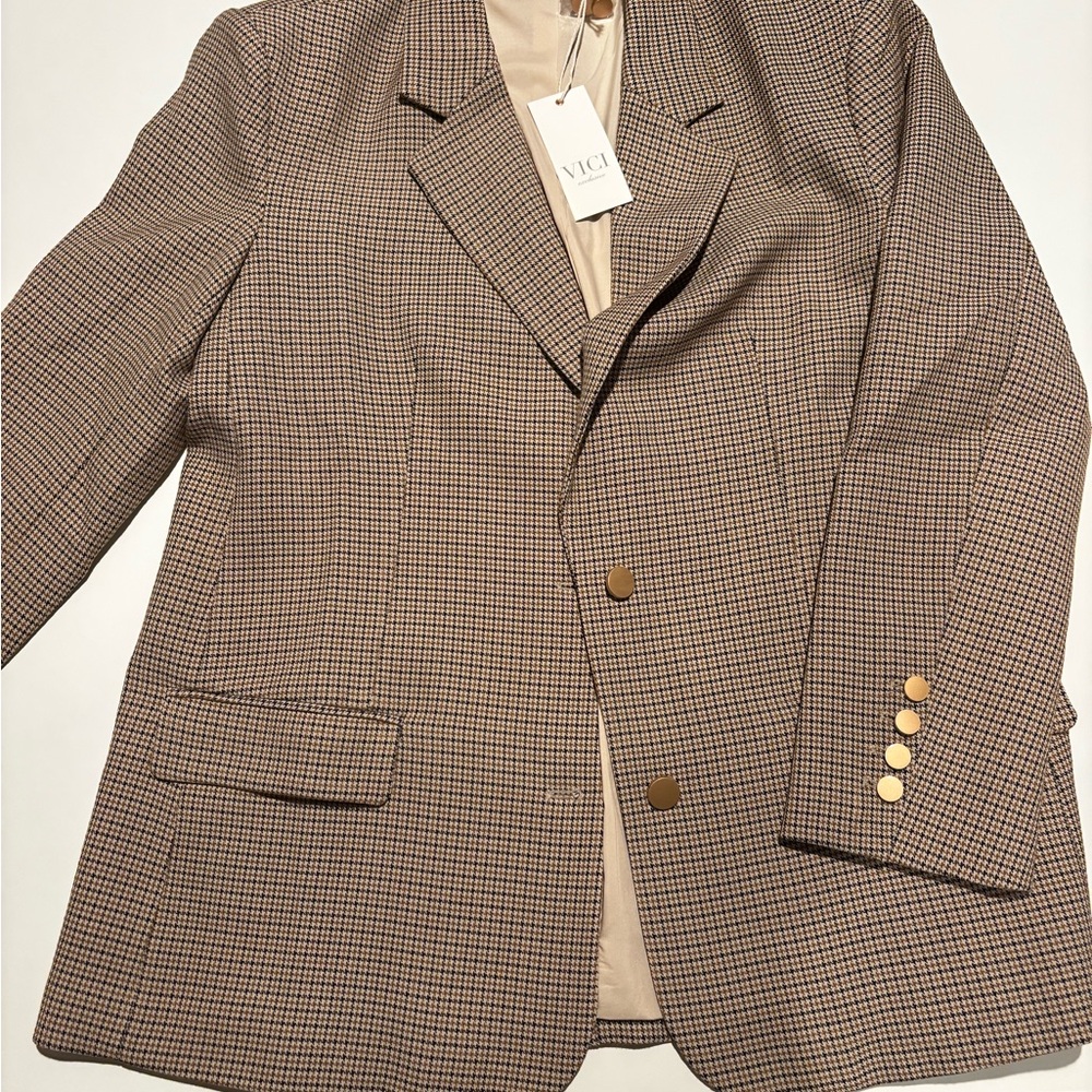 NWT Women’s Vice Esella Plaid Blazer